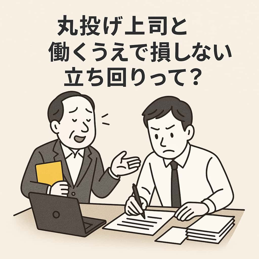 丸投げ上司と働くうえで損しない立ち回りって？