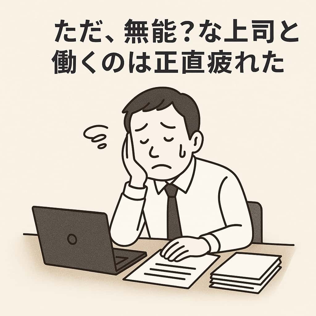 ただ、無能？な上司と働くのは正直疲れた
